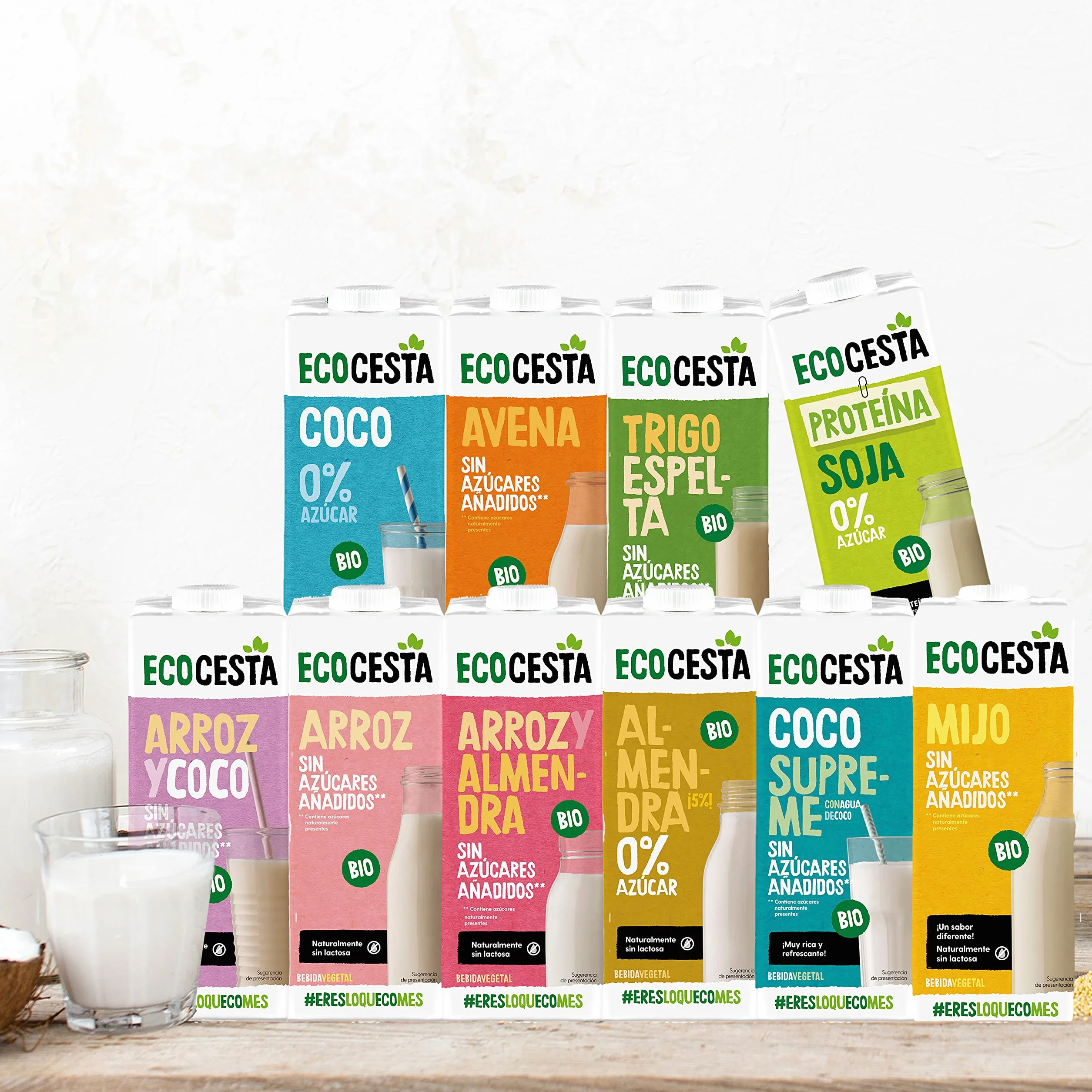 ECOCESTA Bebida Ecológica Vegetal de Almendra y Chocolate 200 ml Pack 24 Unidades