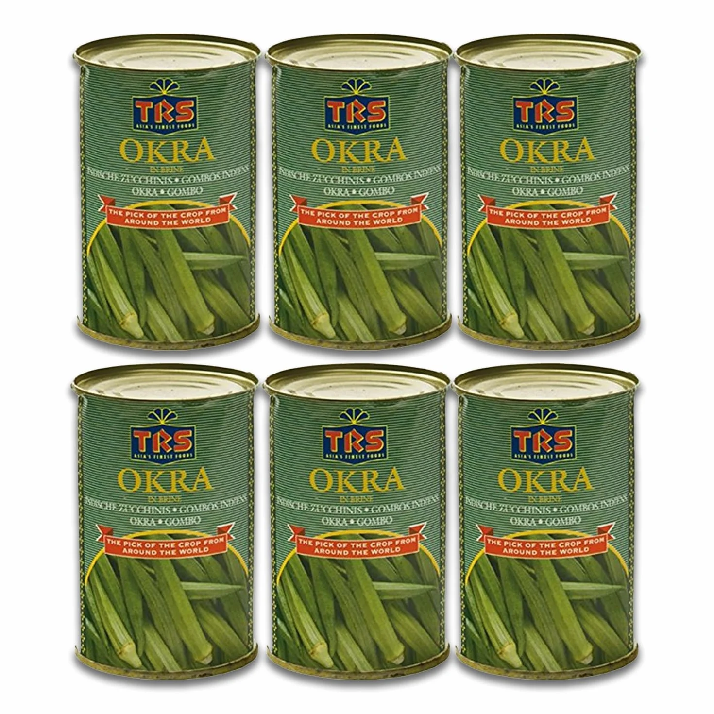 Okra Pack de 6 (400 g por bolsa) – Calabacín indio fresco precocido y sazonado con sal y ácido cítrico