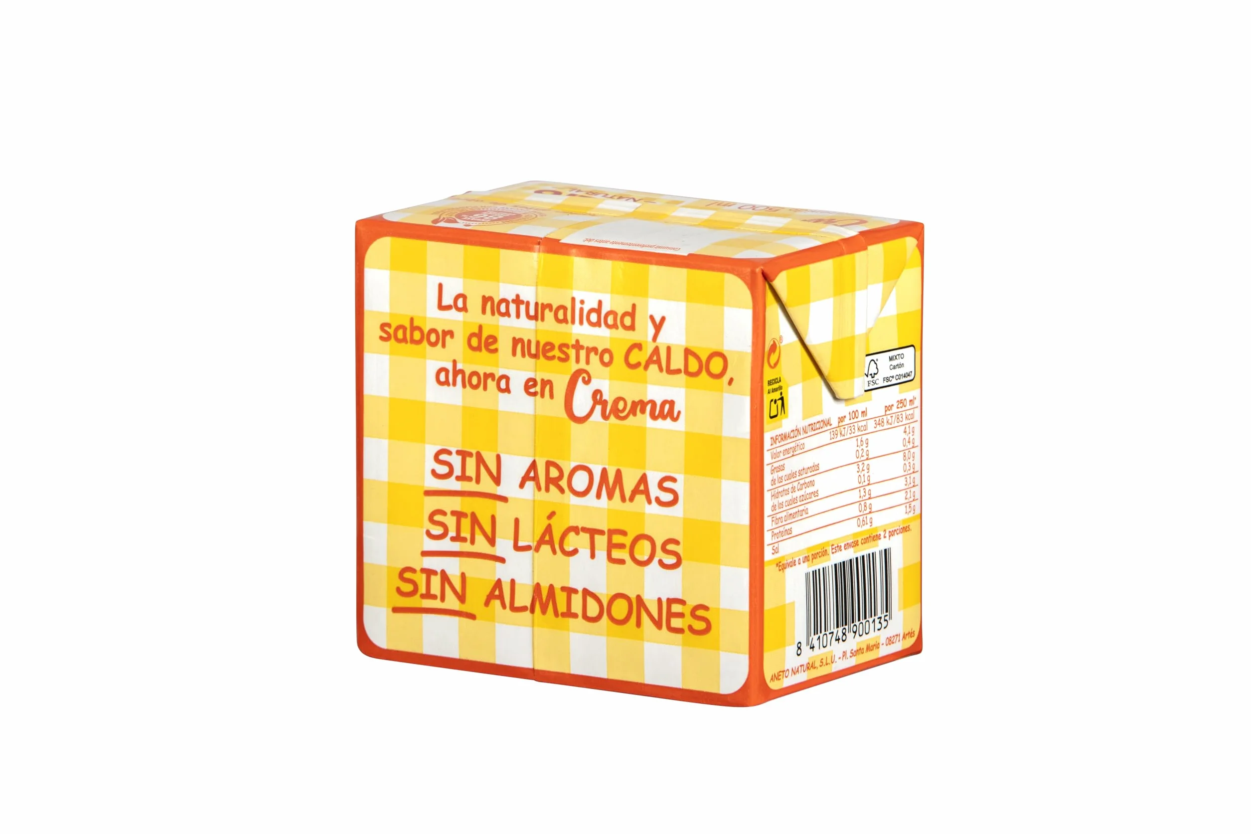Aneto Crema de Calabaza Asada 0,5L Caja de 6 unidades