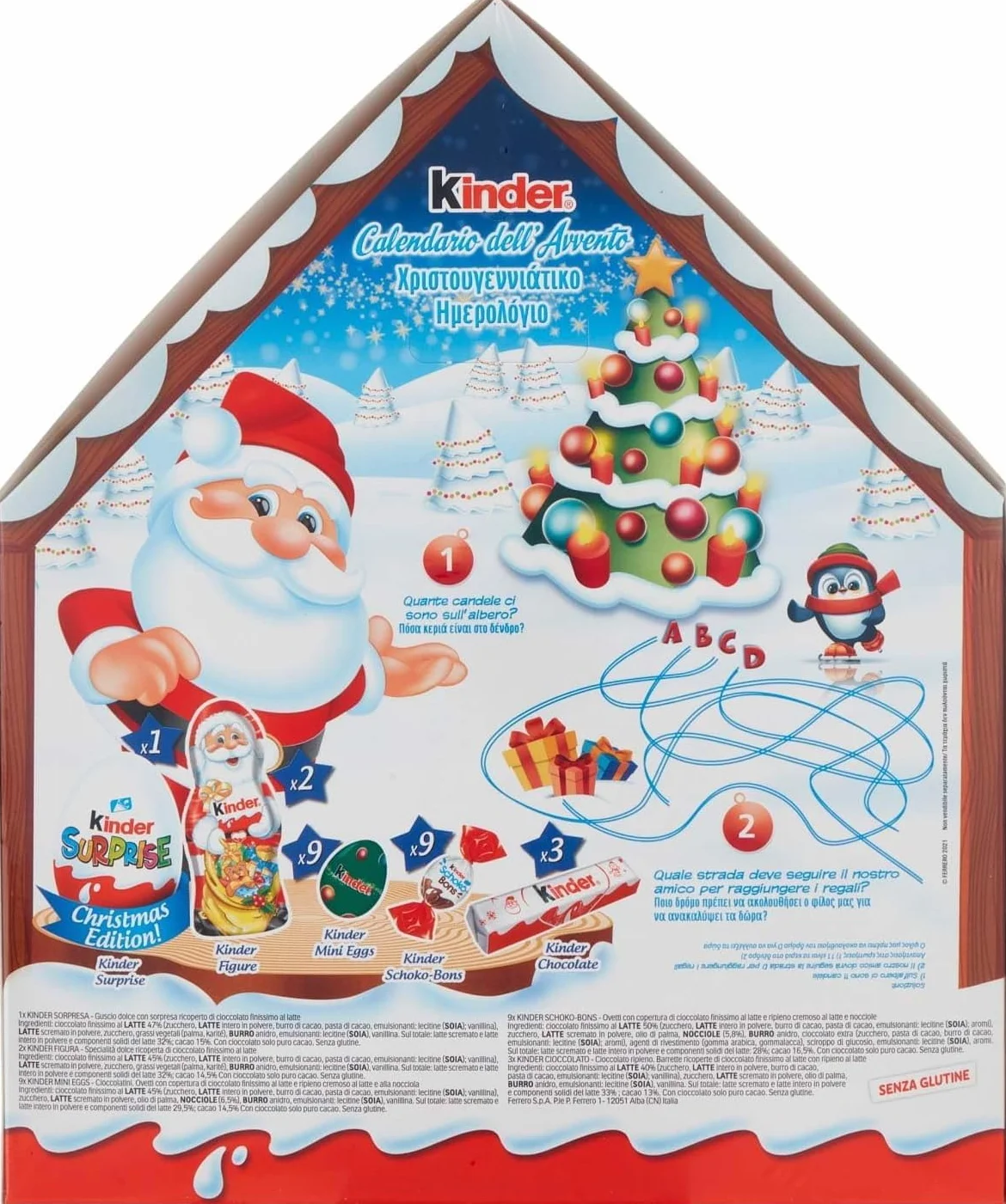 Calendario de Adviento Kinder Casa 2025 24 Chocolatinas 1 Kinder Huevo Sorpresa 184 grs