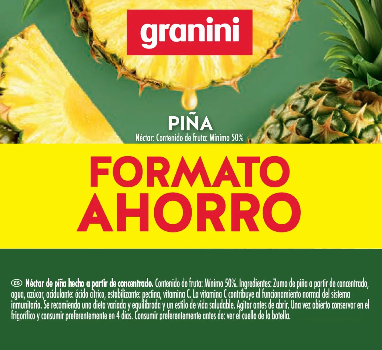 Granini Néctar de Piña Pack 6 x 1,5L