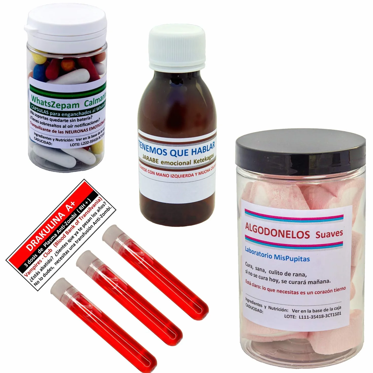 Regalo Original de Cumpleaños 40 50 60 Años – Botiquín con Chuches y Golosinas, Sorpresa Divertida con 10 Simulaciones de Medicinas
