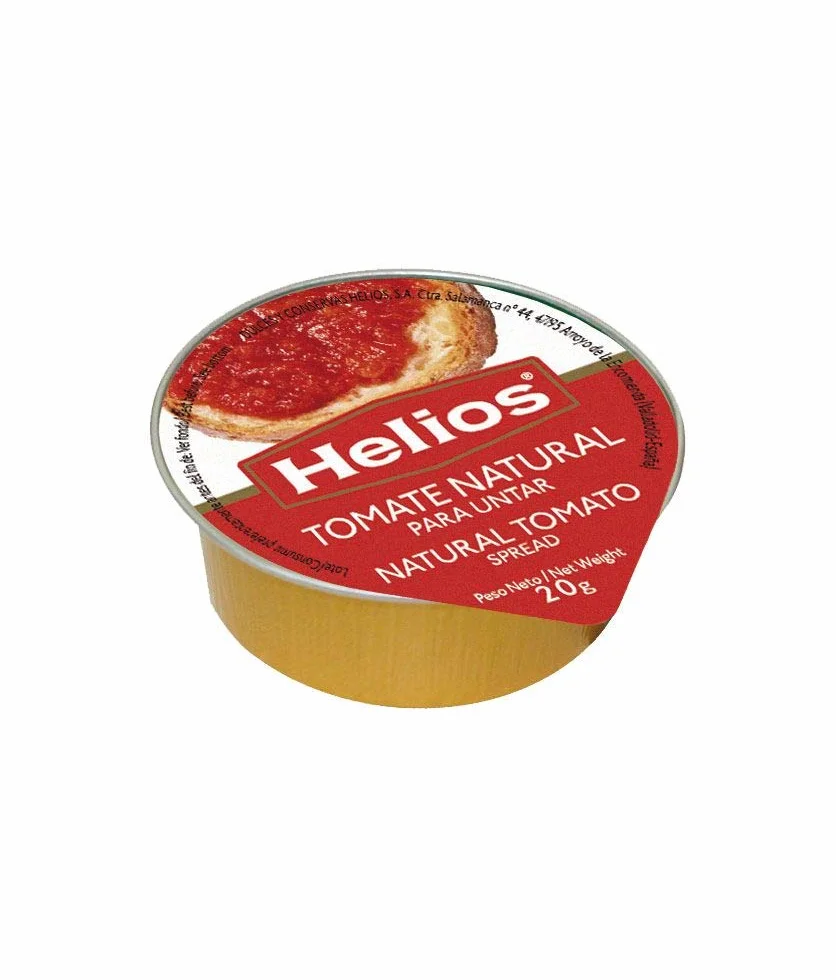 TOMATE NATURAL PARA UNTAR HELIOS PORCION 20 GR (45 UNIDADES)