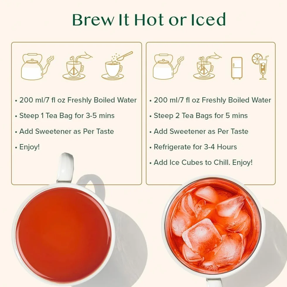 VAHDAM Té Chai de Canela Dulce | 100 Bolsitas Piramidales | Mezcla de Té Negro Assam con Canela y Cardamomo | Sabor Chai Especiado | Sellado al Vacío para Frescura