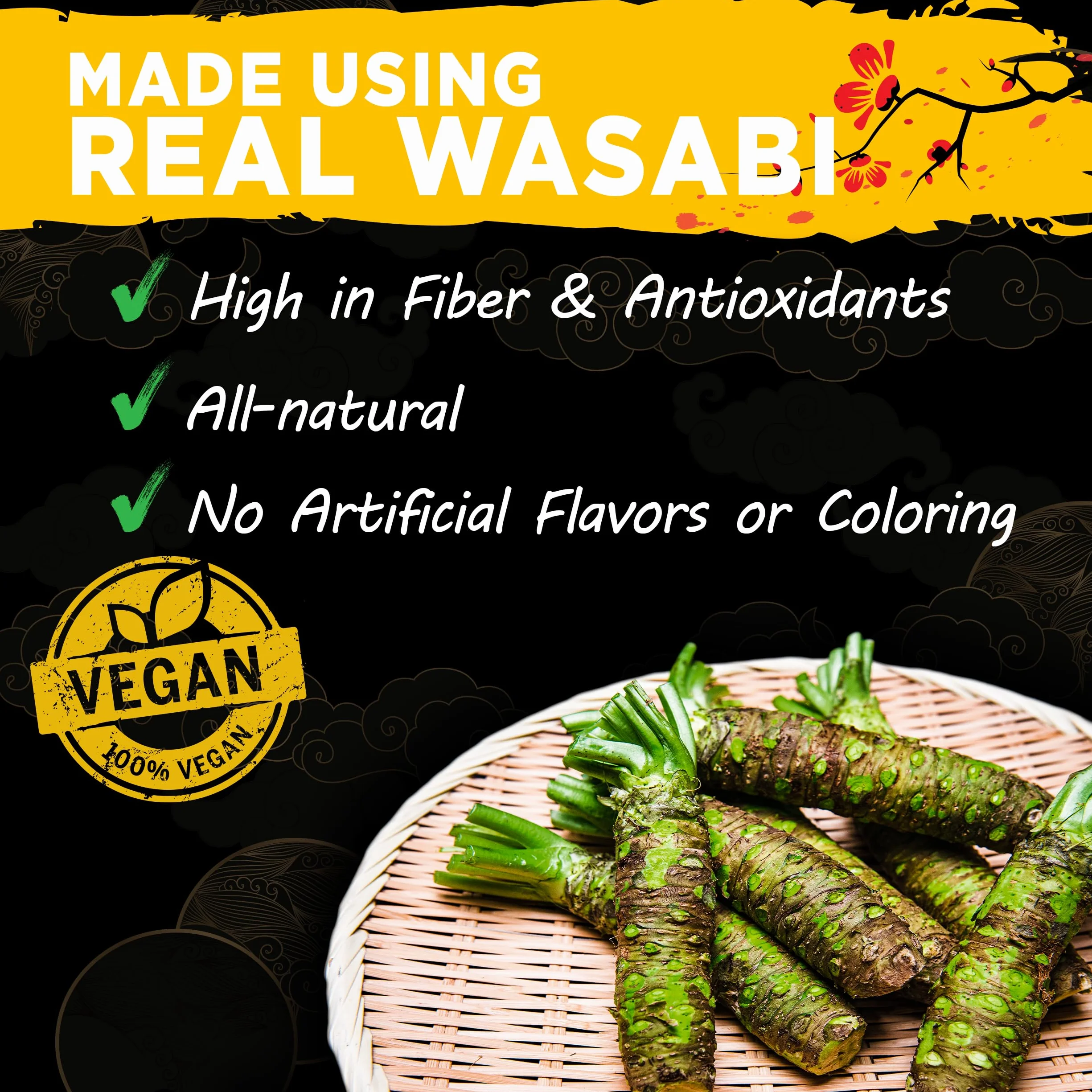 WASABI-O Authentic Japanese Wasabi Sauce 62g & Wasabi Paste 43g Made with Fresh Real Wasabi - Japanese Real & Fresh Hot Sauce Made with Premium Wasabi Root, Wasabi Sauce for Sushi & Salad
