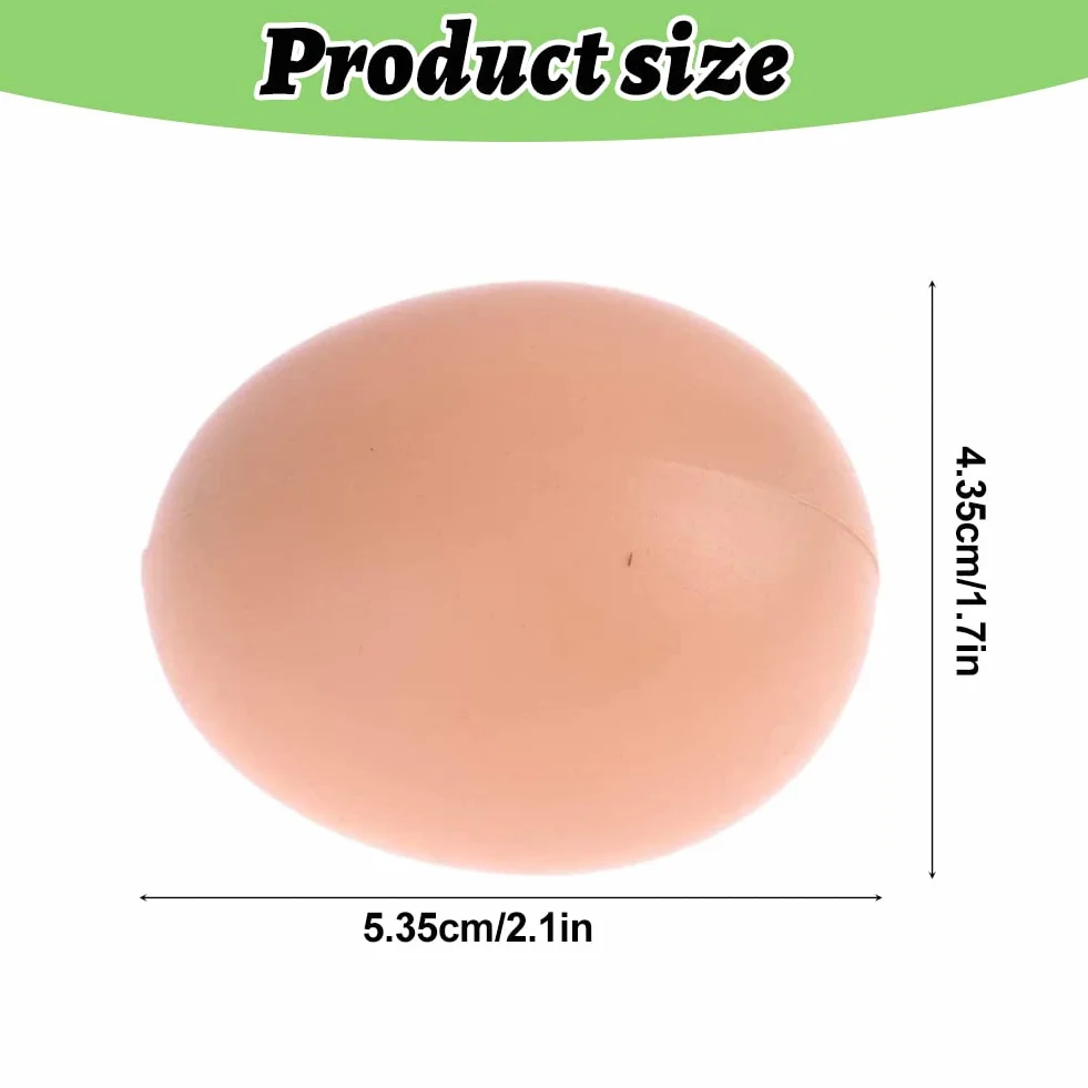 Huevos Falsos para Gallinas 10pcs Plástico Artificiales Decoración