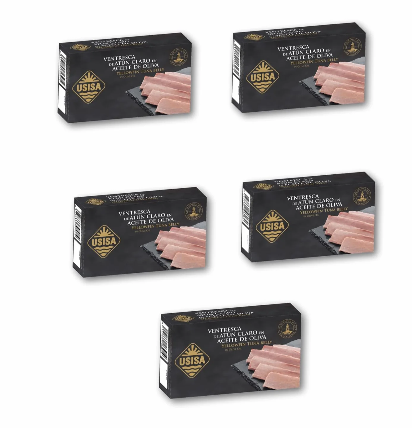 USISA Ventresca de Atún Claro en Aceite de Oliva 5 Latas 120g