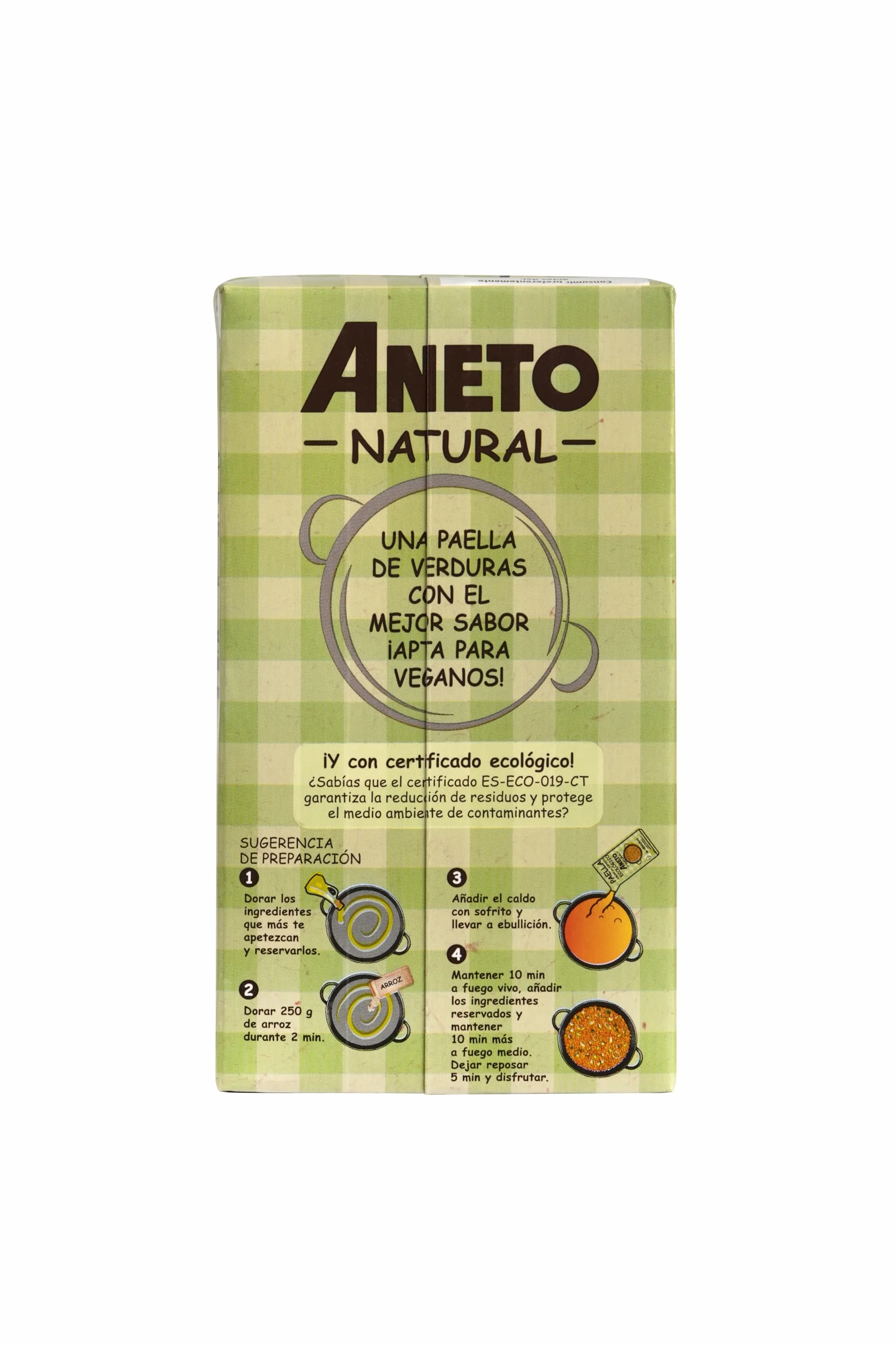 Aneto Caldo Ecológico para Paella de Verduras 1L 6 unidades