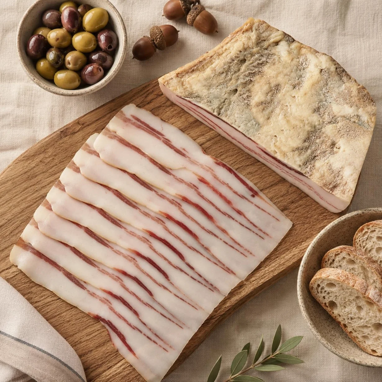 Panceta Ibérica de Bellota Pieza Entera 1500-2000 g Curada Lentamente en Bodega Natural