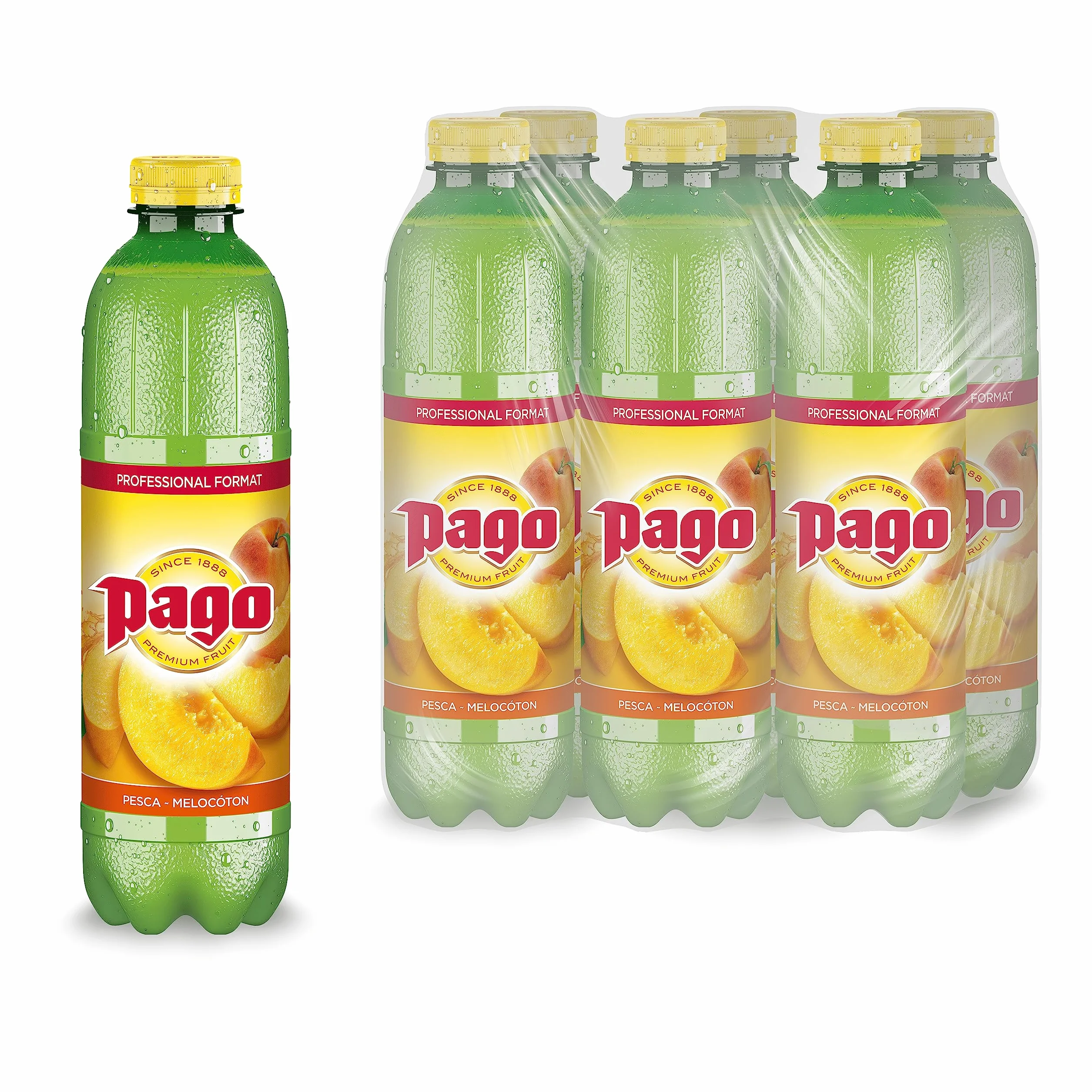 Zumos Pago Néctar de Melocotón Pack 6 x 1L