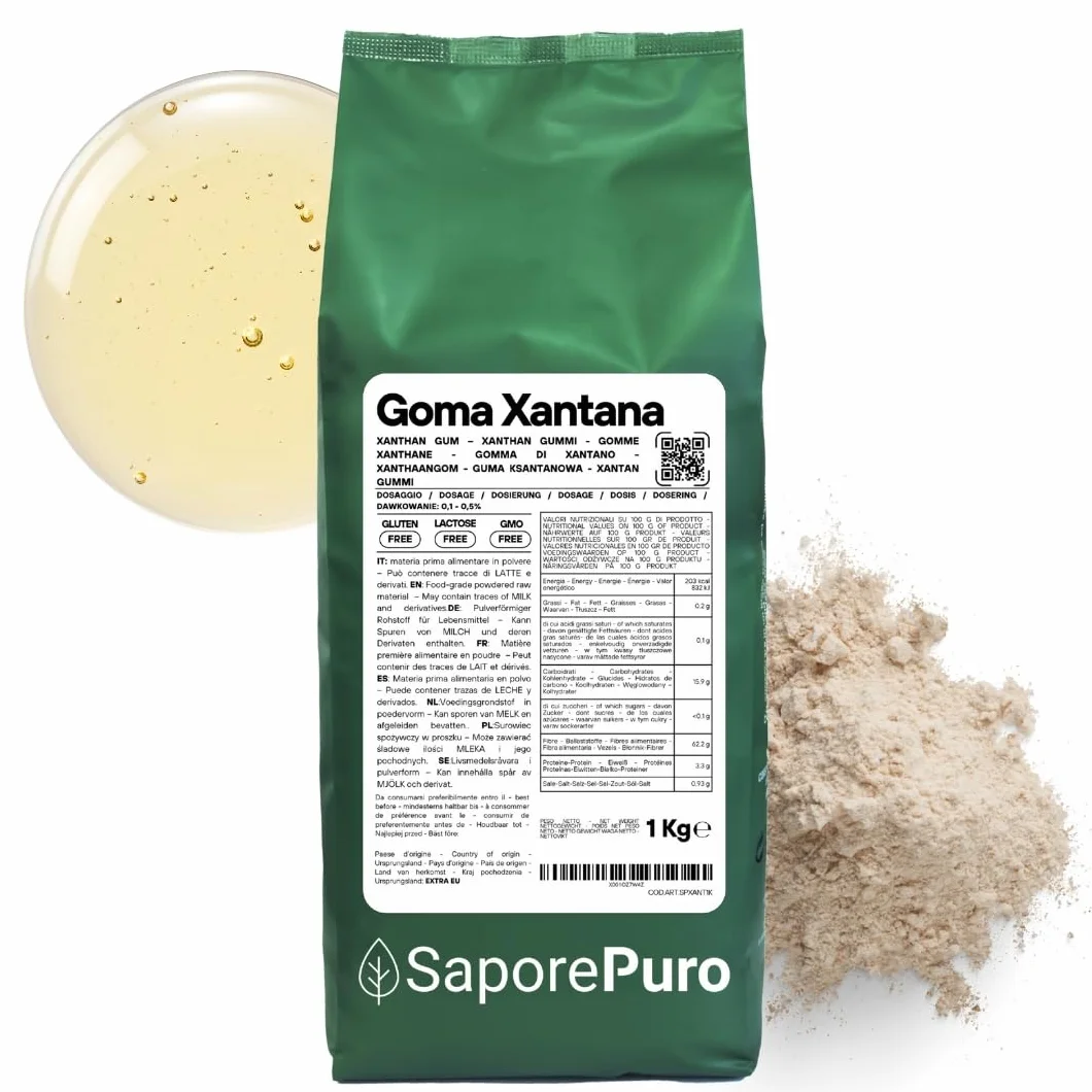 Saporepuro Goma Xantana en polvo 1 kg - espesante natural